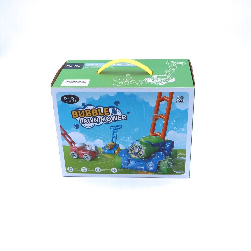Bubble Lawn Mower Bubble Blower Machine With 3 Bottles Bubbles Kids Push Toy